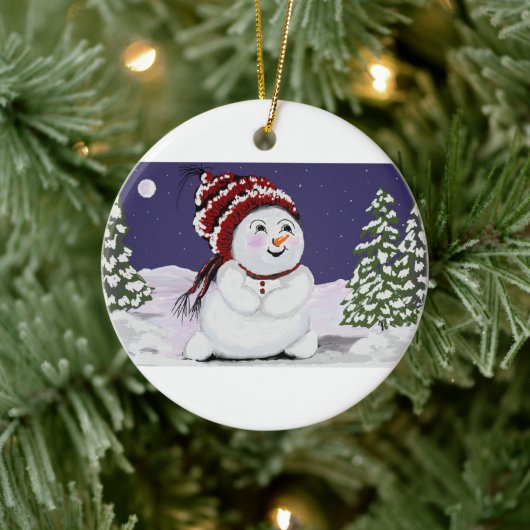 Weihnachtsschmuck Original Digital Snowman Design (Baum)