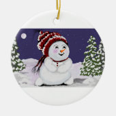 Weihnachtsschmuck Original Digital Snowman Design (Vorne)