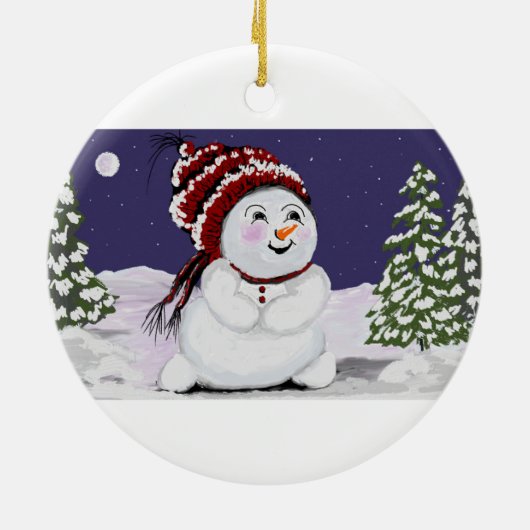 Weihnachtsschmuck Original Digital Snowman Design (Hinten)