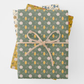 Weihnachtsschmuck Packpapier Set von 3 Geschenkpapier Set (Beispiel)
