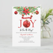 Weihnachtsschmuck-Paket Babydusche Einladung (Stehend Vorderseite)