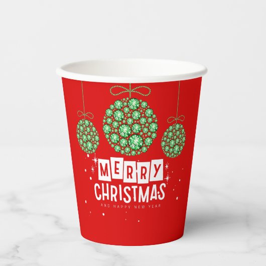 Weihnachtsschmuck Pappbecher (Vorderseite)