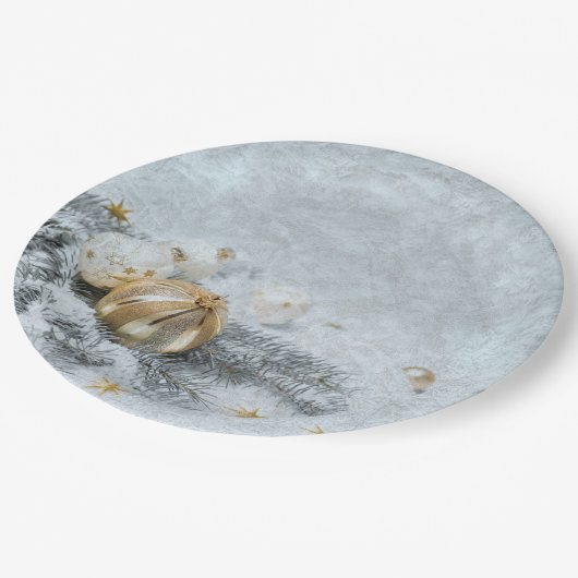 Weihnachtsschmuck Pappteller (Schrägansicht)