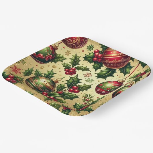 Weihnachtsschmuck Pappteller (Gewinkelt)