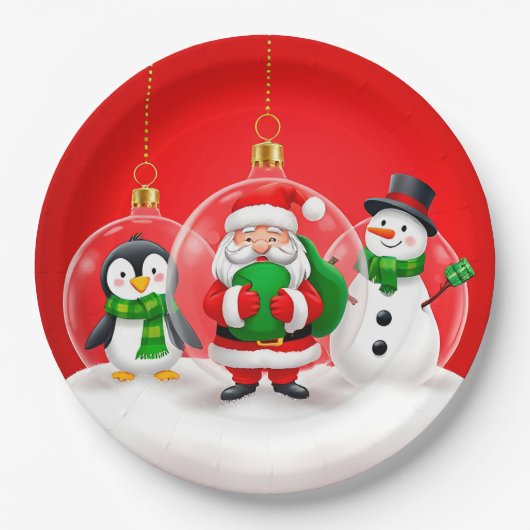 Weihnachtsschmuck Pappteller (Vorderseite)