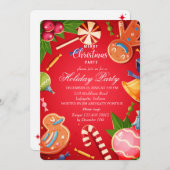 Weihnachtsschmuck-Party Einladung (Vorne/Hinten)