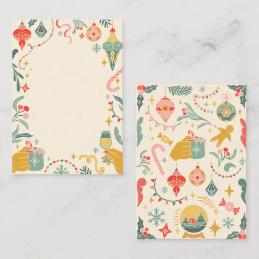 Weihnachtsschmuck Party Einladung (Vorne/Hinten)