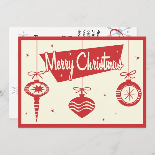 Weihnachtsschmuck Party Einladung (Vorne/Hinten)