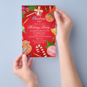 Weihnachtsschmuck-Party Einladung Flyer (Handgriff)
