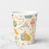 Weihnachtsschmuck Party Einladung Pappbecher (Rückseite)