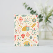 Weihnachtsschmuck Party Einladung Postkarte (Stehend Vorderseite)