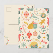 Weihnachtsschmuck Party Einladung Postkarte (Vorne/Hinten)