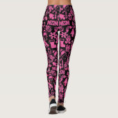Weihnachtsschmuck pattern.pink.07 Black BG Leggings (Rückseite)
