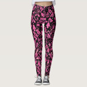 Weihnachtsschmuck pattern.pink.07 Black BG Leggings (Vorderseite)