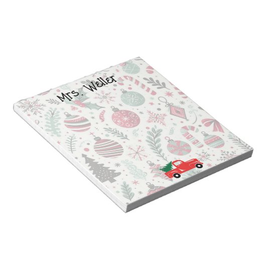 Weihnachtsschmuck Personalisiert Notizblock (angewinkelt)