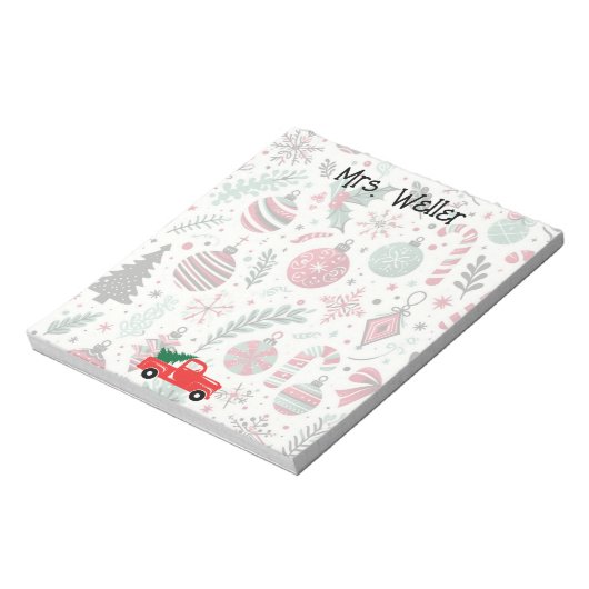 Weihnachtsschmuck Personalisiert Notizblock (Rotiert)