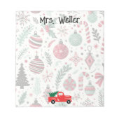 Weihnachtsschmuck Personalisiert Notizblock (Vorderseite)