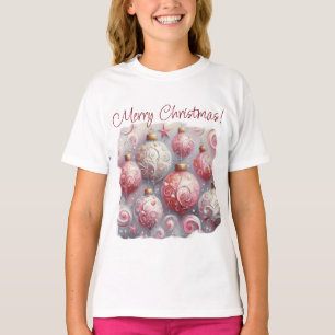 Weihnachtsschmuck Personalisiert rosa T-Shirt