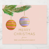 Weihnachtsschmuck Personalisiert Schaumweinetikett (Einzelnes Label)