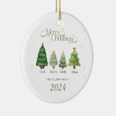 Weihnachtsschmuck, Personalisierte Familie Keramik Ornament (Rechts)