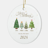 Weihnachtsschmuck, Personalisierte Familie Keramik Ornament (Links)