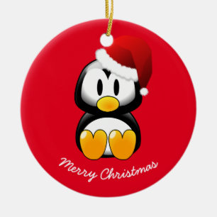 Weihnachtsschmuck-Pinguin Keramikornament