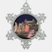 Weihnachtsschmuck - Pittsburgh-Foto Schneeflocken Zinn-Ornament (Vorderseite)