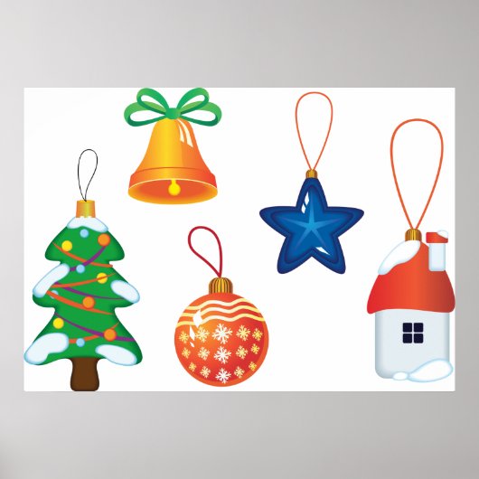 Weihnachtsschmuck Poster (Vorne)