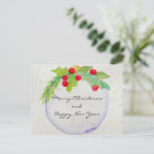 Weihnachtsschmuck Postkarte (Stehend Vorderseite)