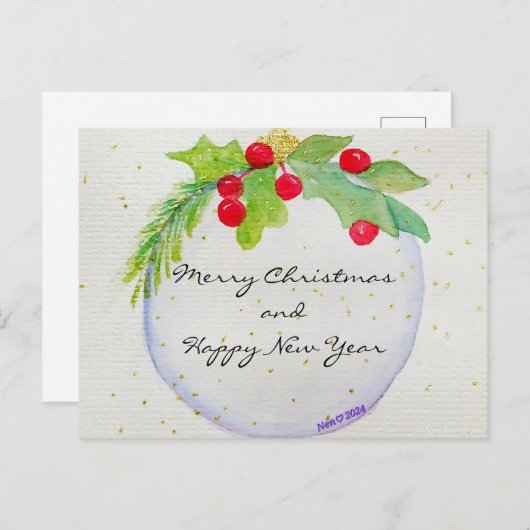 Weihnachtsschmuck Postkarte (Vorne/Hinten)