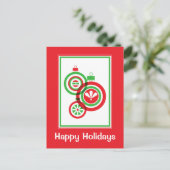 Weihnachtsschmuck Postkarte (Stehend Vorderseite)