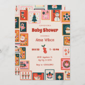 Weihnachtsschmuck Postkarte Babydusche (Vorne/Hinten)