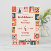 Weihnachtsschmuck Postkarte Brautparty (Stehend Vorderseite)