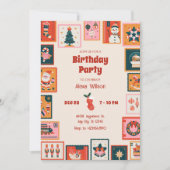 Weihnachtsschmuck Postkarte Geburtstag (Vorderseite)