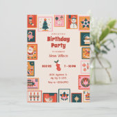 Weihnachtsschmuck Postkarte Geburtstag (Stehend Vorderseite)