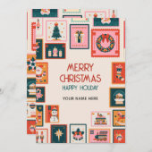 Weihnachtsschmuck-Postkarten Feiertagskarte (Vorne/Hinten)