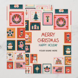 Weihnachtsschmuck-Postkarten Feiertagskarte