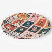 Weihnachtsschmuck-Postkarten Pappteller (Schrägansicht)