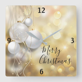 Weihnachtsschmuck Quadratische Wanduhr
