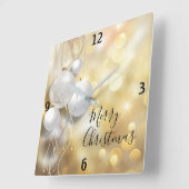Weihnachtsschmuck Quadratische Wanduhr (Winkel)
