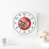 Weihnachtsschmuck Quadratische Wanduhr (Zuhause)