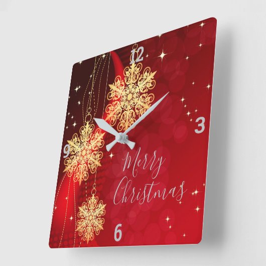 Weihnachtsschmuck Quadratische Wanduhr (Winkel)