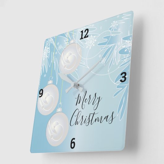 Weihnachtsschmuck Quadratische Wanduhr (Winkel)