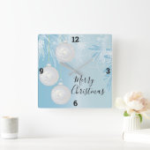 Weihnachtsschmuck Quadratische Wanduhr (Zuhause)