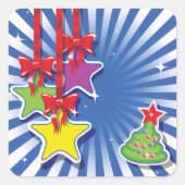 Weihnachtsschmuck Quadratischer Aufkleber (Vorderseite)
