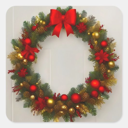 Weihnachtsschmuck Quadratischer Aufkleber (Vorderseite)