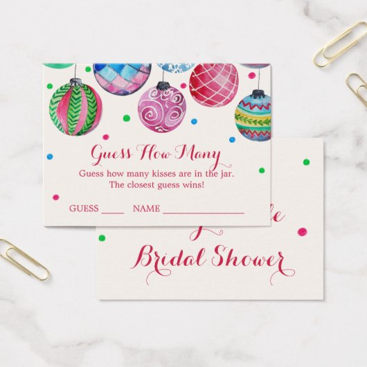 Weihnachtsschmuck Raten Sie, wie viele Küsse Karte (Büro)