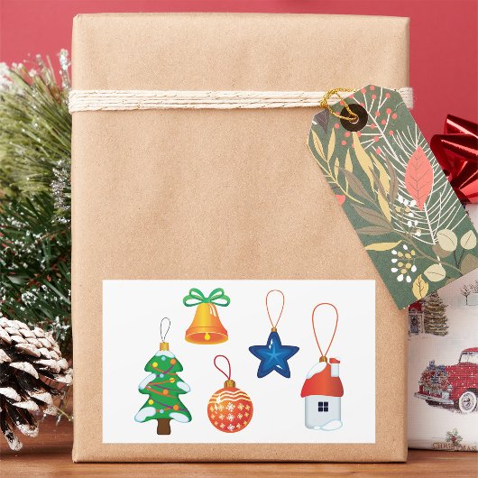Weihnachtsschmuck Rechteckiger Aufkleber