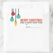 Weihnachtsschmuck Rechteckiger Aufkleber (Tasche)