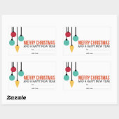 Weihnachtsschmuck Rechteckiger Aufkleber (Blatt)